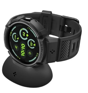 Spigen Google Pixel Watch 4 Premium Rugged Armor Pro Case 45mm Black With Charger Stand product image 1