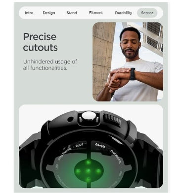 Spigen Google Pixel Watch 4 Premium Rugged Armor Pro Case 41mm Black With Charger Stand product image 10