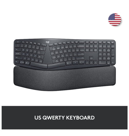 Logitech Ergo K860 Wireless Split Ergonomic Keyboard — side view