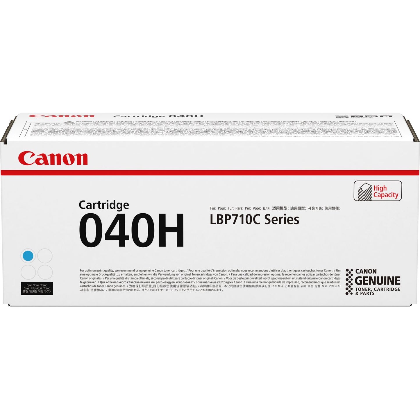 Genuine Canon 040H High Yield Cyan Laser Toner Cartridge (0459C001AA) image 1
