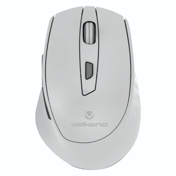 Volkano Chrome Series 2.4Ghz Wireless Ergonomic Grey Mouse (VK-20234-GY)