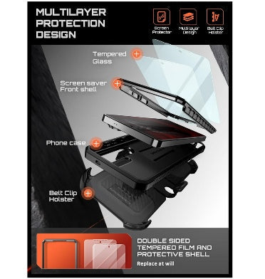 Supcase Samsung Galaxy S26 Ultra Full Body Rugged Protective Case Black product image 5