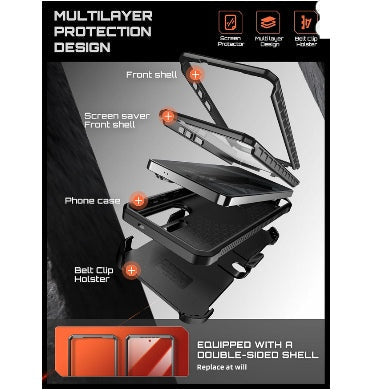 Supcase Samsung Galaxy S26 Ultra Full Body Rugged MagSafe Protective Case Aramid Black product image 5