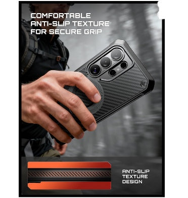 Supcase Samsung Galaxy S26 Ultra Full Body Rugged MagSafe Protective Case Aramid Black product image 8