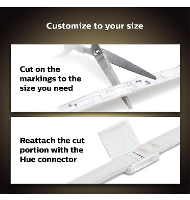 Philips Hue Smart Lightstrip+ Base Kit 2m White/Color Ambiance — in use