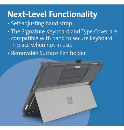 Kensington Microsoft Surface Pro 9 Blackbelt Rugged Case Black — side view