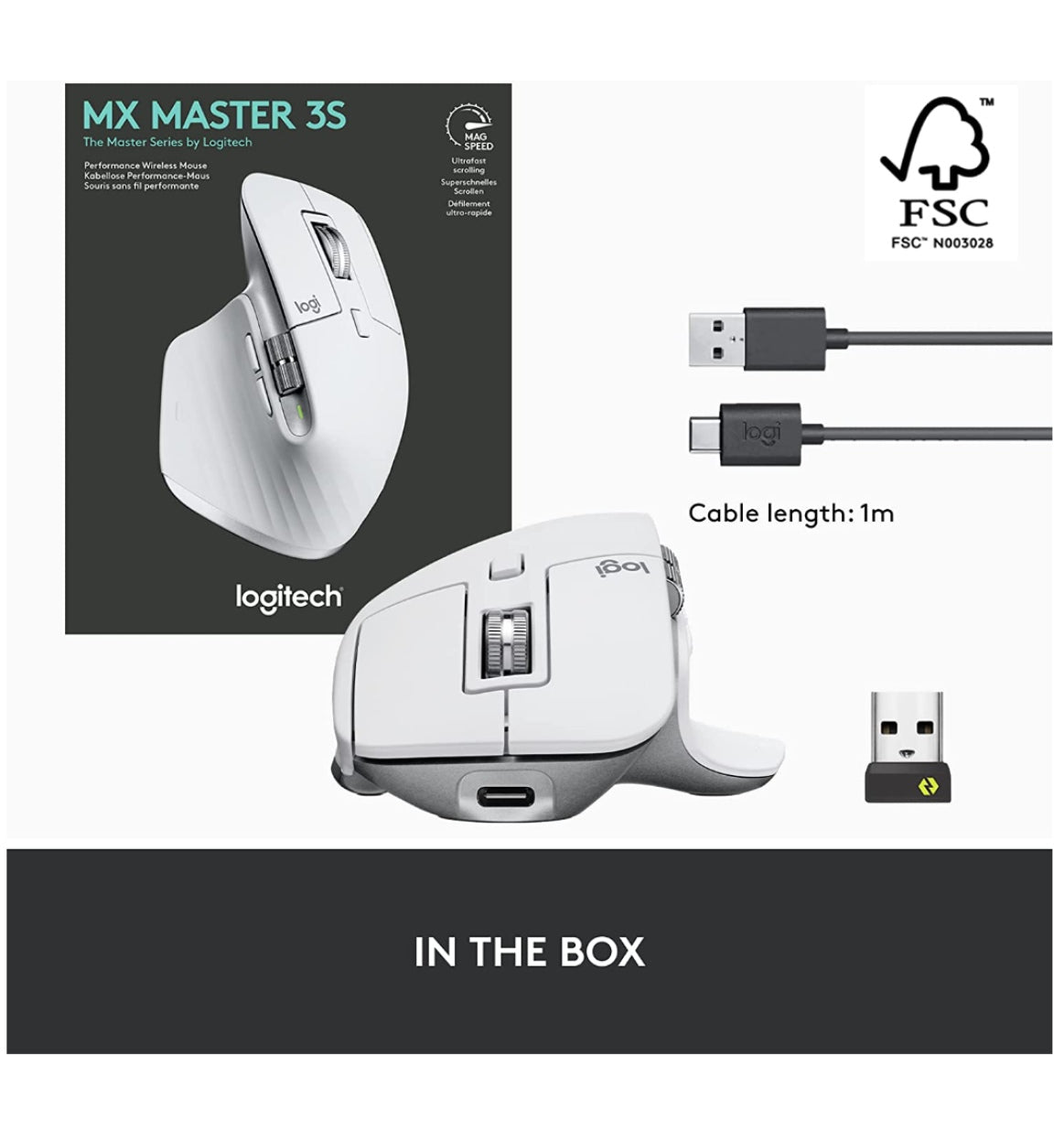 Logitech Mx Master 3s Wireless Mouse Pale Grey product image 9