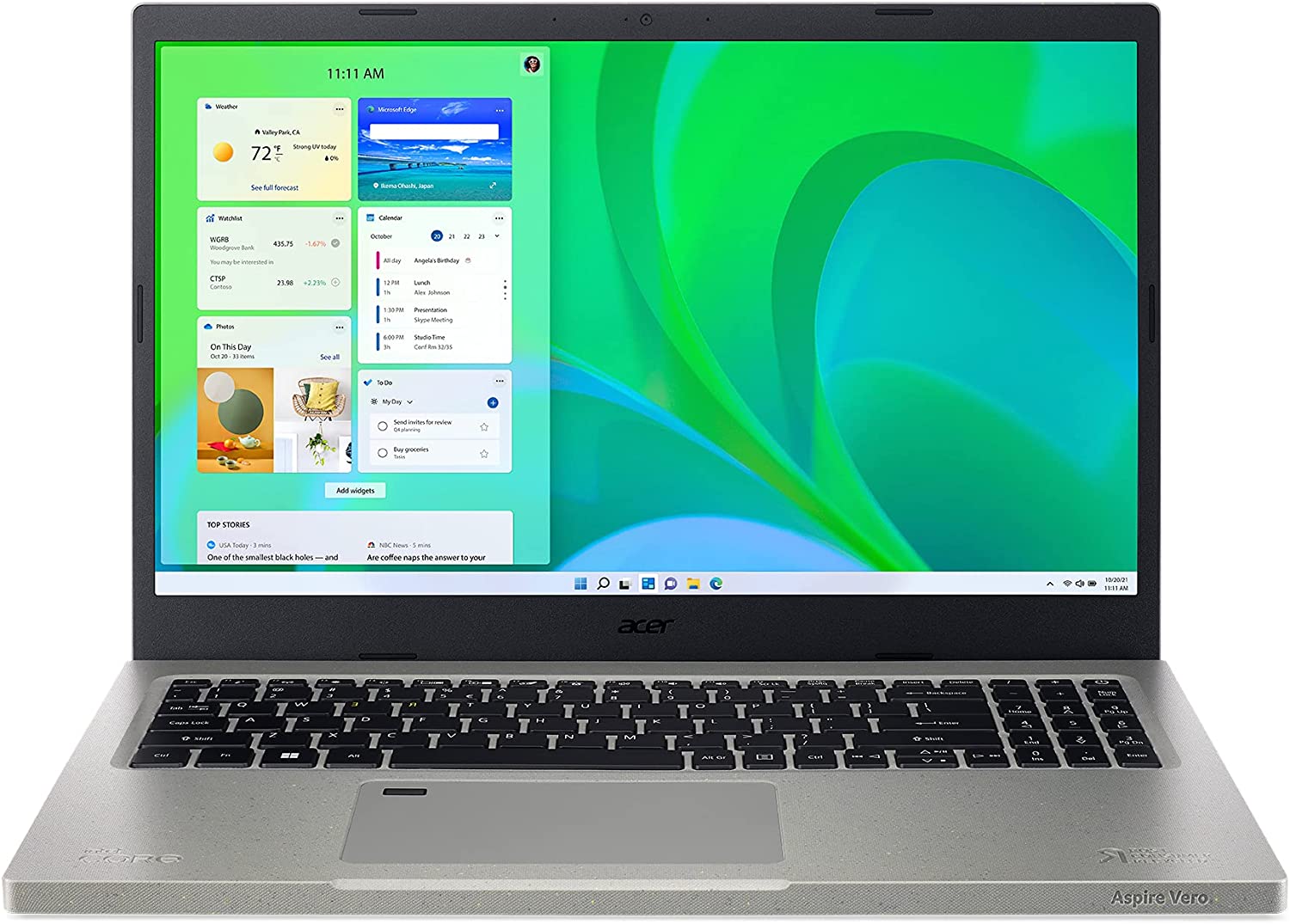 Acer Aspire Vero Notebook PC – Core i7-1195G7 / 15.6″ FHD / 8GB RAM / 512GB SSD / Win 11 Home (NX.AYCEA.002) image 1