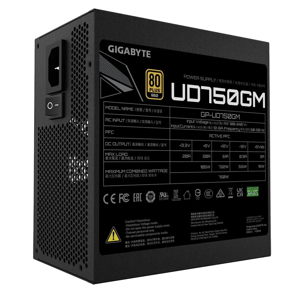 Gigabyte UD750GM 750W 80+ Gold Certified Power Supply (GP-UD750GM) image 4