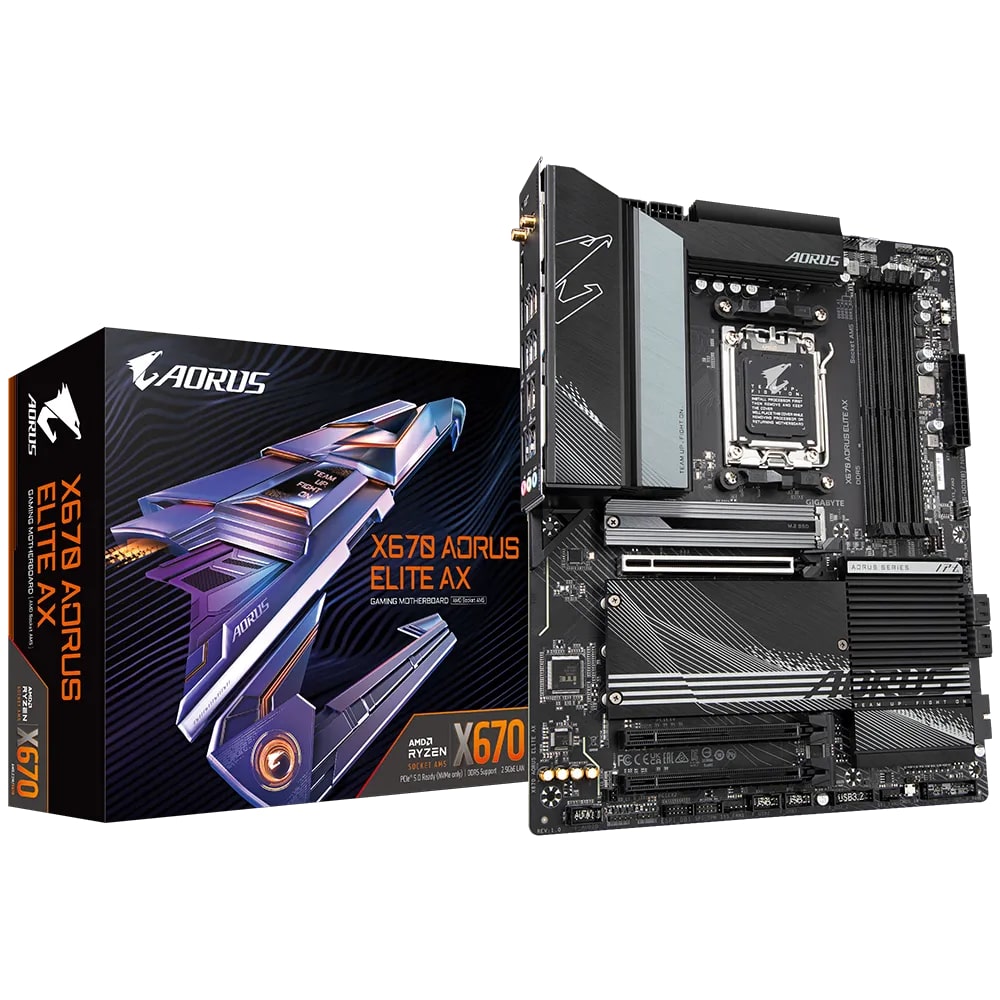 Gigabyte X670 Aorus Elite AX Motherboard (GA-X670-AORUS-ELITE-AX) image 1