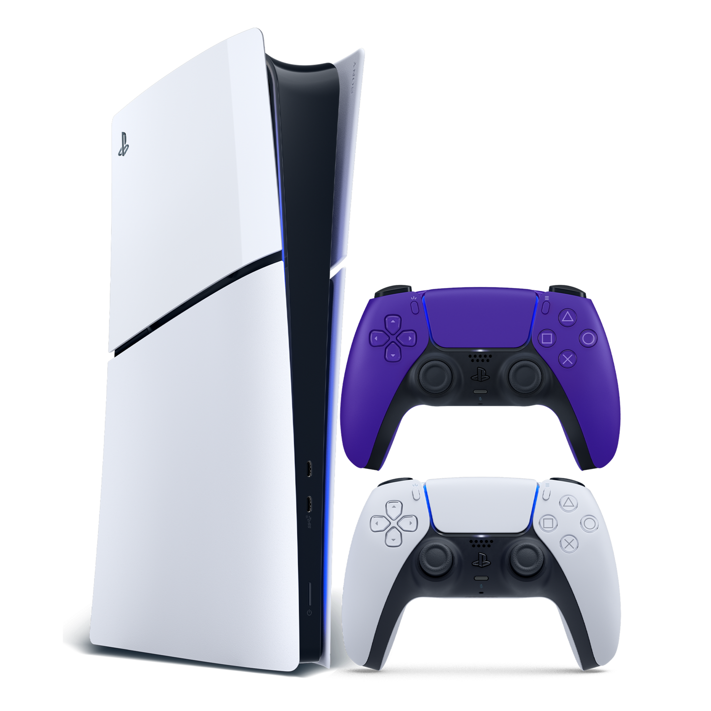 PS5 Slim Digital E Console + Galactic Purple Controller Bundle gallery image 1