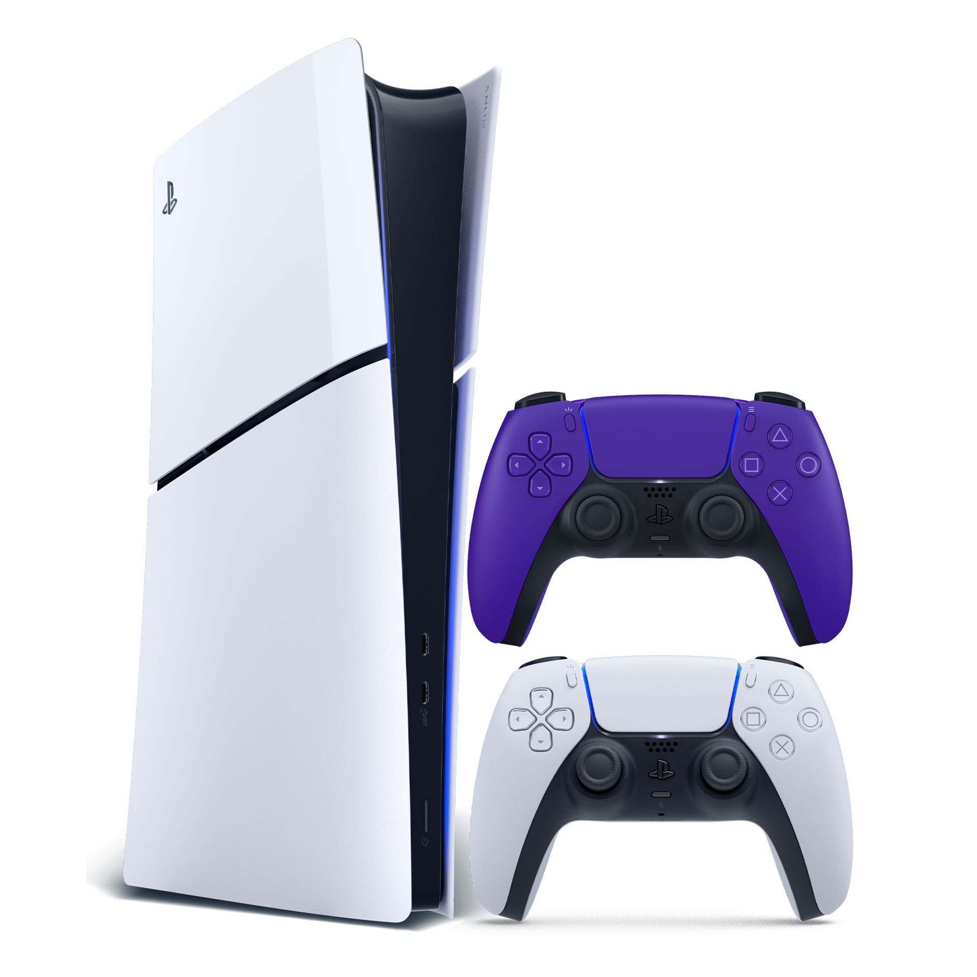 PS5 Slim Digital E Console + Galactic Purple Controller Bundle gallery image 1
