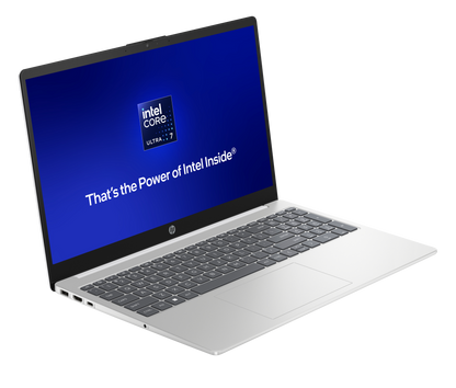 HP 15s Intel Core Ultra 7 155H 16GB RAM and 512GB SSD Laptop White — front view