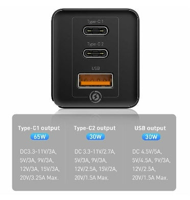 Baseus 65w Gan USB-C Pd Fast Charging Wall Charger product image 3