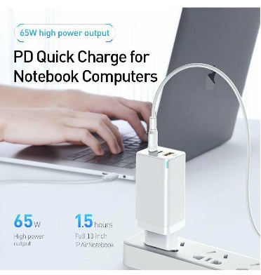 Baseus 65w Gan USB-C Pd Fast Charging Wall Charger product image 7