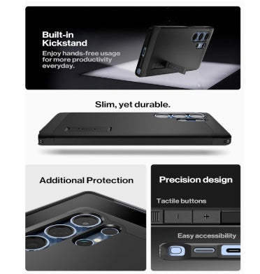 Spigen Samsung Galaxy S25 Ultra Premium Tough Armor Magfit Case Black product image 5