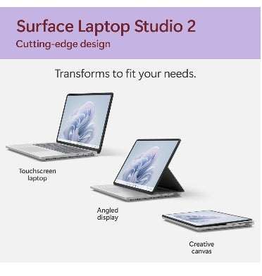 Microsoft Surface Laptop Studio 2 I7 1tb/32gb Platinum product image 2