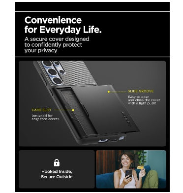 Spigen Samsung Galaxy S25 Ultra Premium Slim Armor Card Case Black product image 5