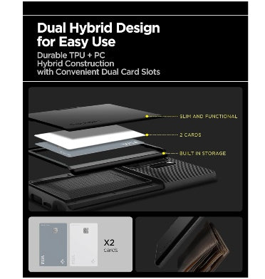 Spigen Samsung Galaxy S25 Ultra Premium Slim Armor Card Case Black product image 6