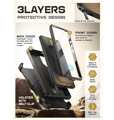 Supcase Samsung Galaxy S25 Ultra Full Body Rugged Protective Case Black product image 5