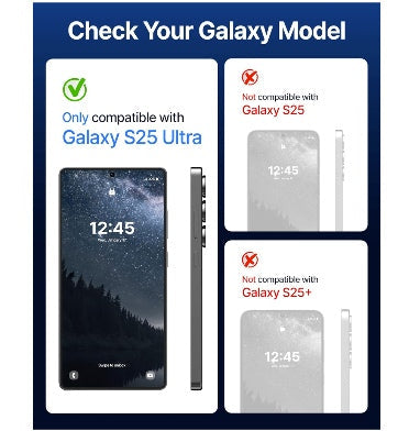 Whitestone Samsung Galaxy S25 Ultra Tempered Dome Glass Screen Protector 2pk product image 2
