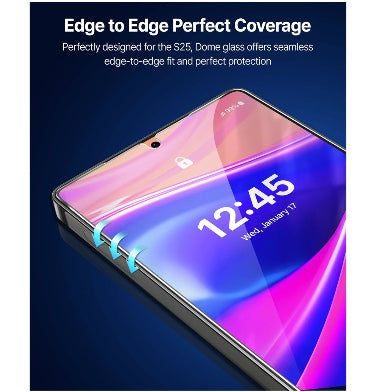Whitestone Samsung Galaxy S25+ Tempered Dome Glass Screen Protector 2pk product image 4