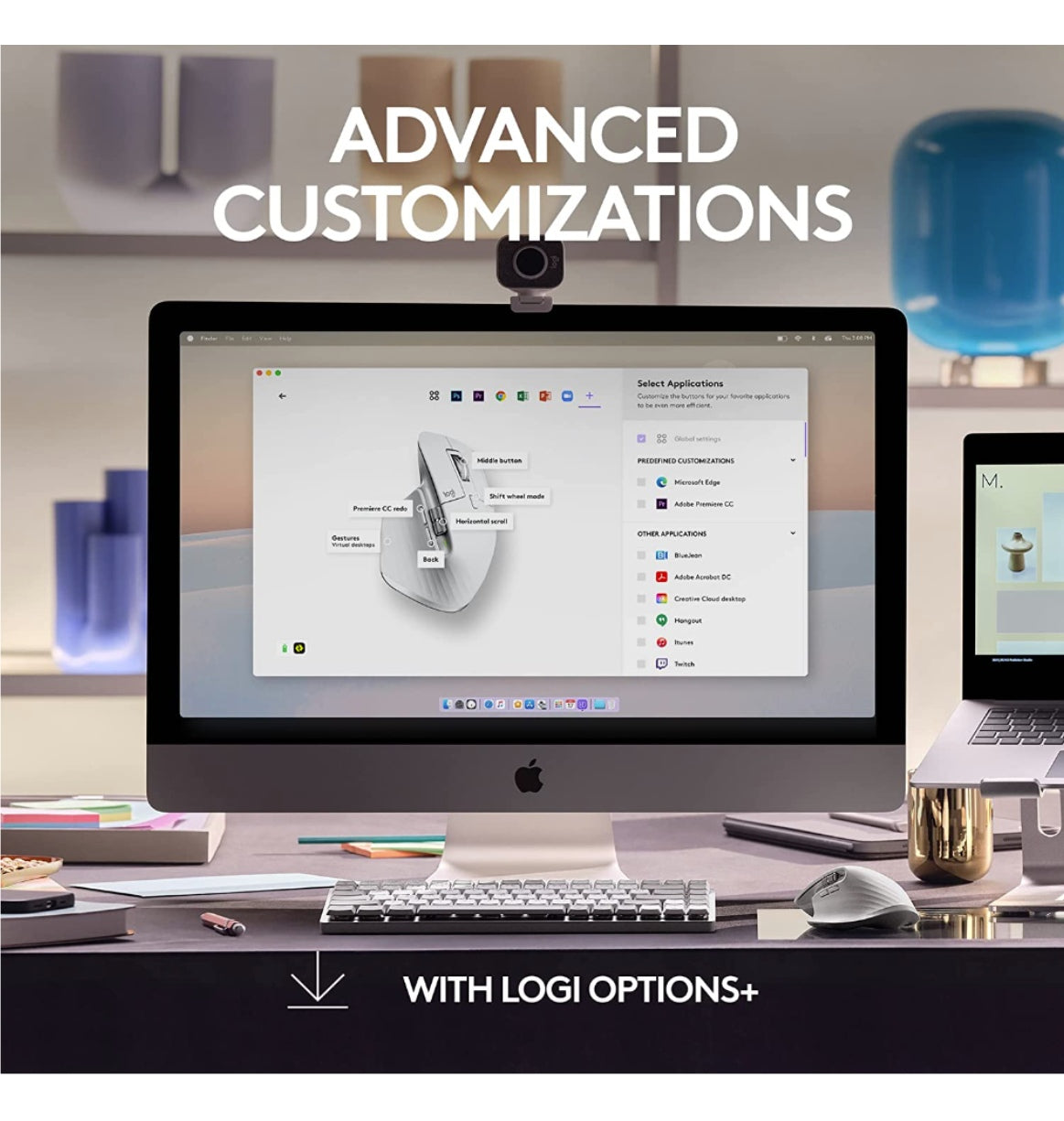 Logitech Mx Master 3s Wireless Mouse Mac Edition Pale Gray product image 7