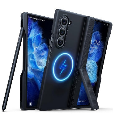 Torras Samsung Galaxy Z Fold 6 Premium MagSafe Armor Case With Pen Holder & Kickstand Black product image 1