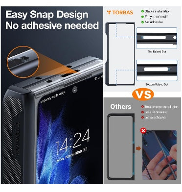 Torras Samsung Galaxy Z Fold 6 Premium MagSafe Armor Case With Pen Holder & Kickstand Black product image 6