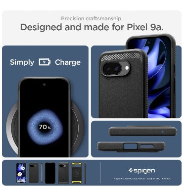 Spigen Google Pixel 9a Premium Rugged Armor MagSafe Case Black product image 8