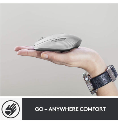 Logitech Mx Anywhere 3 Wireless Mouse Mac Edition Pale Gray — side view