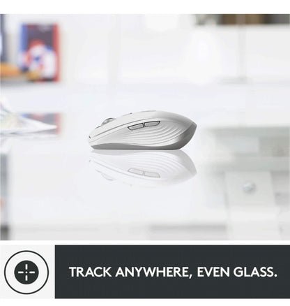 Logitech Mx Anywhere 3 Wireless Mouse Mac Edition Pale Gray — rear view