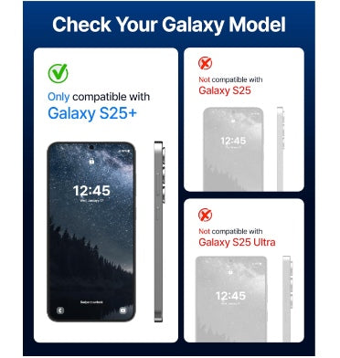 Whitestone Samsung Galaxy S25+ Tempered Dome Glass Screen Protector 2pk product image 2