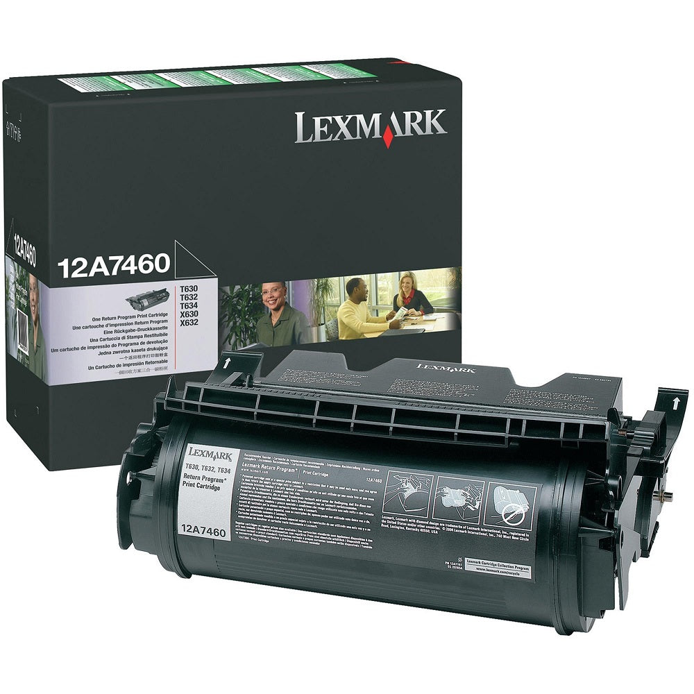 Lexmark 12A7460 Return Program Black Laser Toner Cartridge image 1