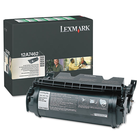 Lexmark 12A7462 High Yield Return Program Black Laser Toner Cartridge image 1