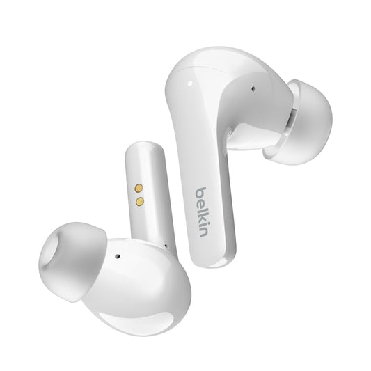 Belkin SoundForm Flow Noise Canceling Wireless White Earbuds (AUC006BTWH) image 1