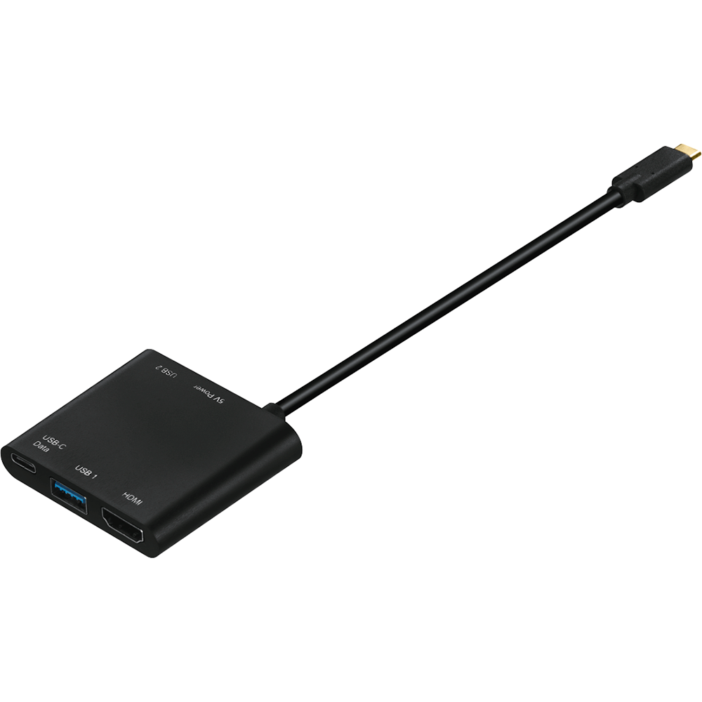 Hama USB C 4 in 1 Multi Port Adapter (135729) — front view