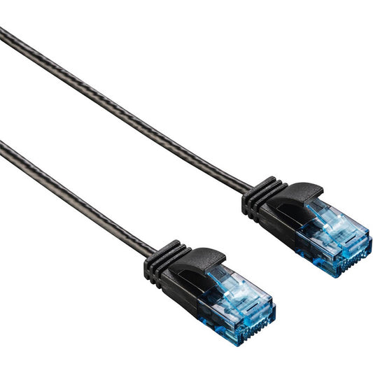 Hama CAT6 1.5M Slim Flexible Network Cable – Black (135777) image 2