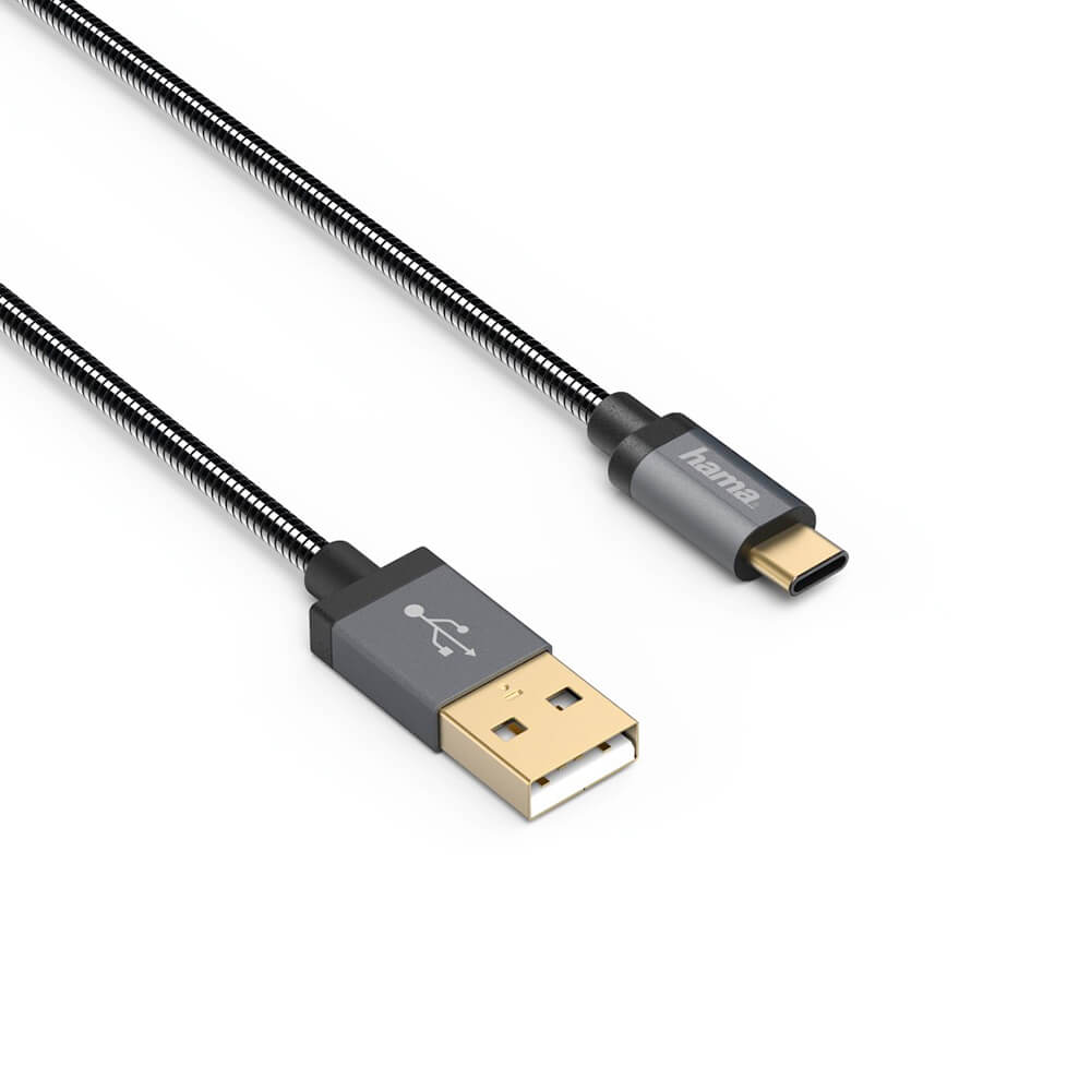 Hama USB -C 0.75 m metal Cable (135790) — front view