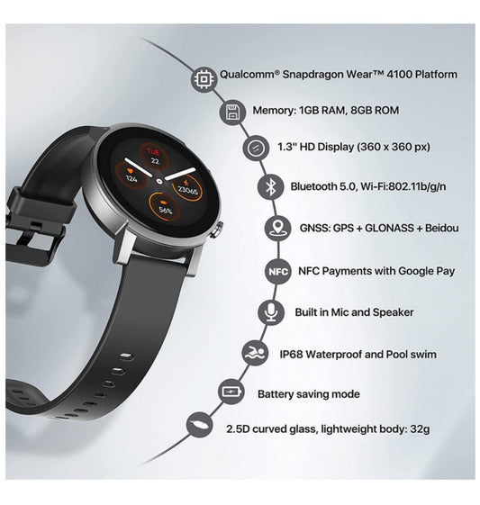 Ticwatch E3 Smartwatch Panther Black (2021) product image 2