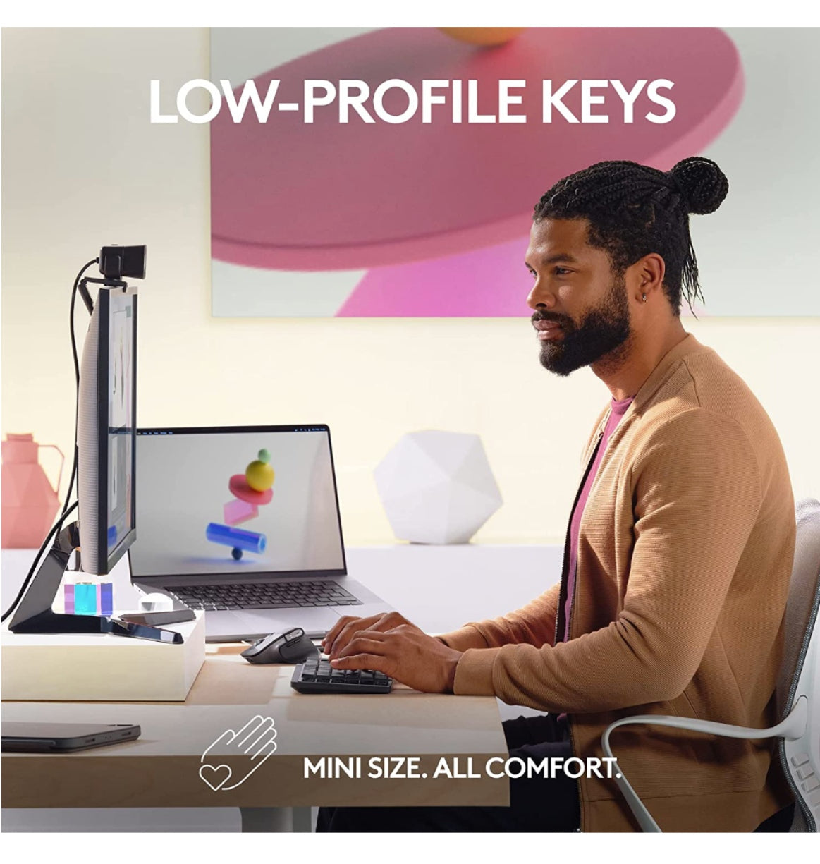 Logitech Mx Mechanical Mini Wireless Keyboard Tactile/Quiet Mac Edition Space Gray product image 3