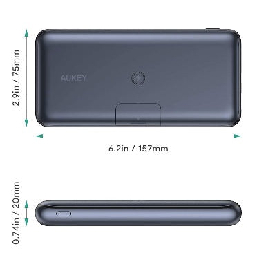 Aukey USB-C 20000mah Wireless Qc3.0 18w Pd Powerbank With Foldable Stand product image 7