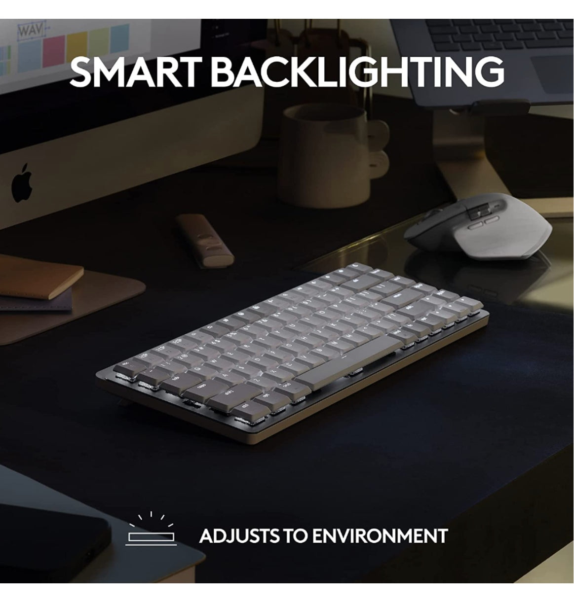 Logitech Mx Mechanical Mini Wireless Keyboard Tactile/Quiet Mac Edition Space Gray product image 4