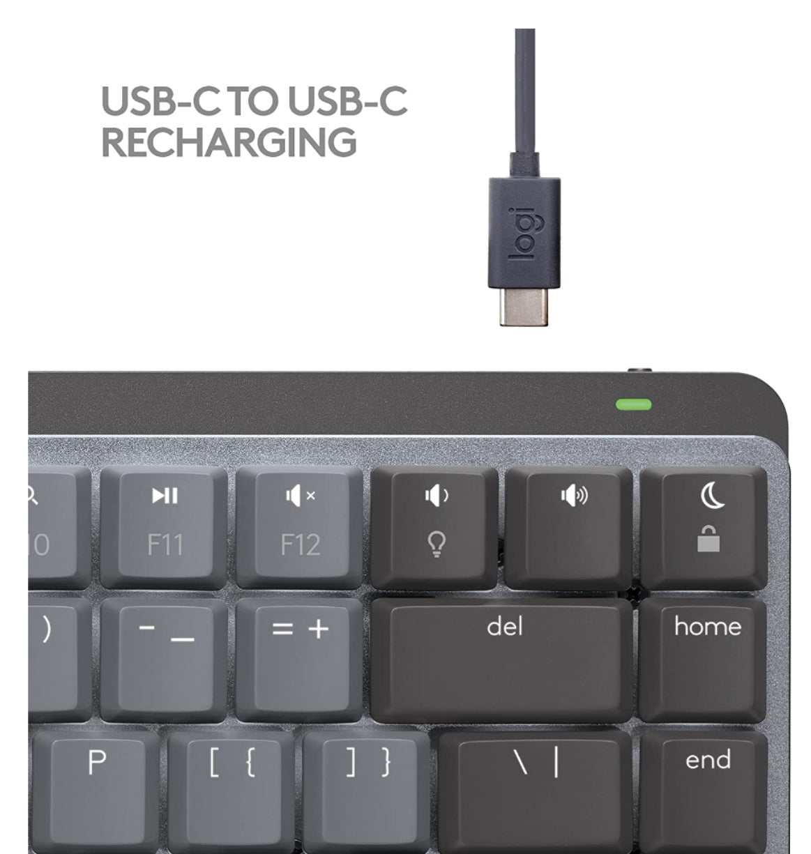 Logitech Mx Mechanical Mini Wireless Keyboard Tactile/Quiet Mac Edition Space Gray product image 8