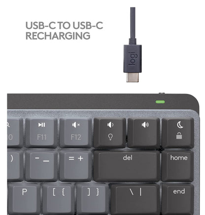 Logitech Mx Mechanical Mini Wireless Keyboard Tactile/Quiet Mac Edition Space Gray — packaging