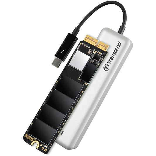 Transcend JetDrive 855 480GB Thunderbolt PCIe NVMe Portable Solid State Drive with Enclosure (TS480GJDM855) – For Mac Operating Systems Only image 1