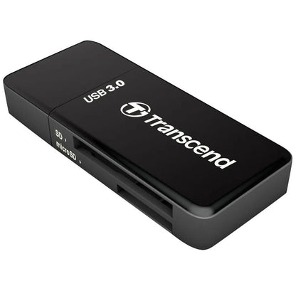 Transcend USB 3.1 Black Card Reader (TS-RDF5K) — side view