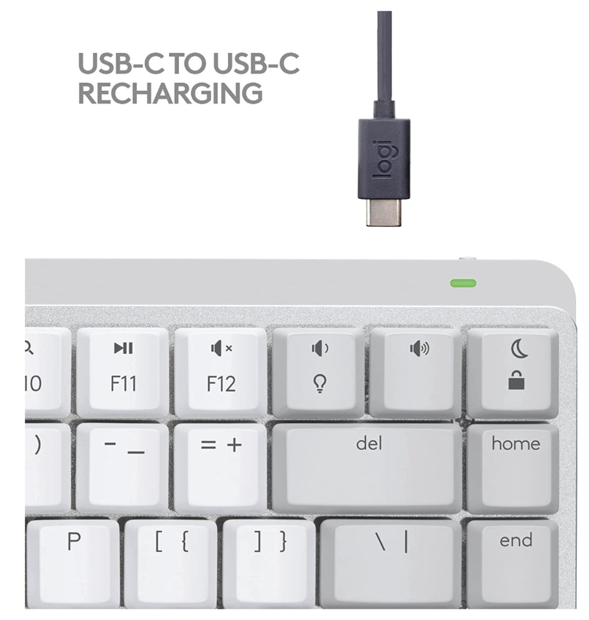 Logitech Mx Mechanical Mini Wireless Keyboard Tactile/Quiet Mac Edition Pale Gray product image 8