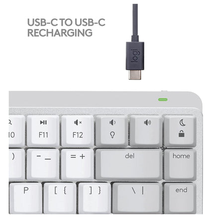 Logitech Mx Mechanical Mini Wireless Keyboard Tactile/Quiet Mac Edition Pale Gray — packaging