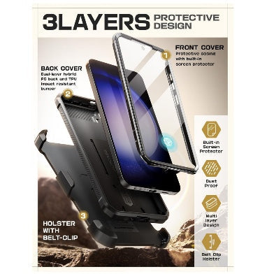 Supcase Samsung Galaxy S24+ Full Body Rugged Protective Case Black product image 5